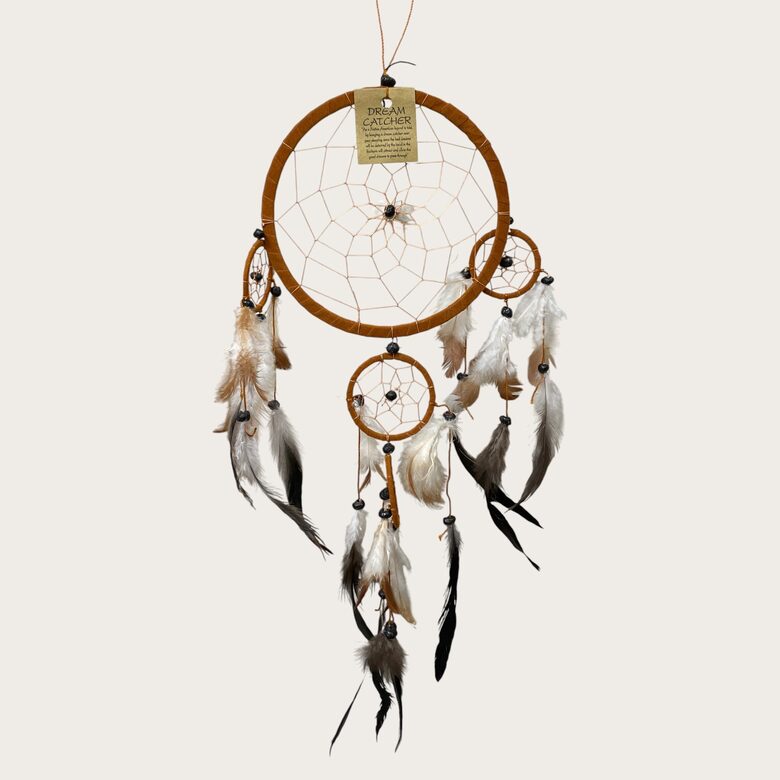 Sapņu ķērājs Bali (zamšādas audums kafija ar pienu krāsā) lielais